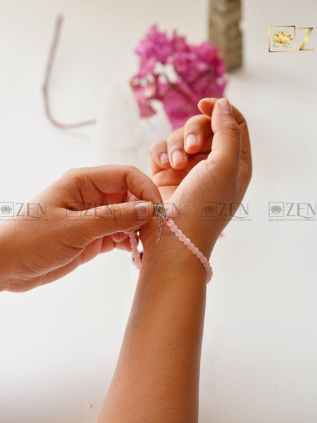 Rose Quartz Bracelet 4mm | The Zen Crystals