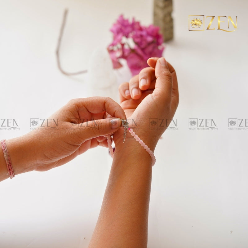Rose Quartz Bracelet 4mm | The Zen Crystals