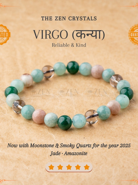 Virgo Zodiac Bracelet (कन्या राशि) | the zen crystals