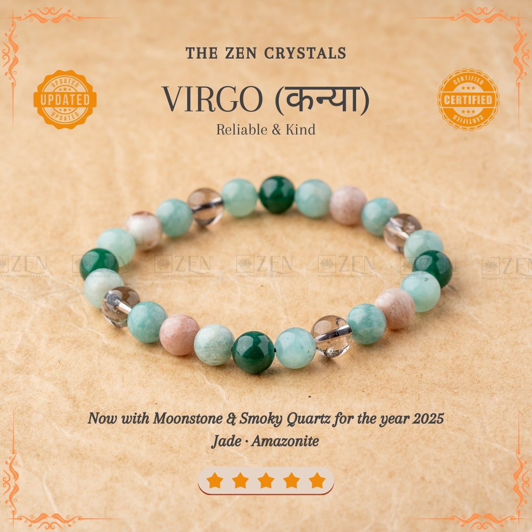 Virgo Zodiac Bracelet (कन्या राशि) | the zen crystals