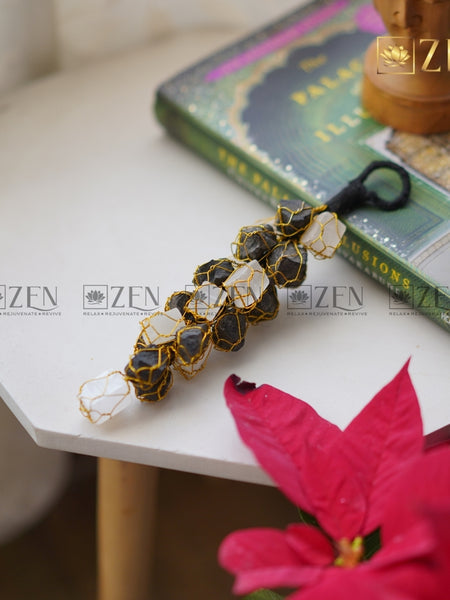 Selenite & Black Tourmaline Wall Hanging