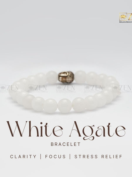 White Agate Bracelet | The Zen Crystals