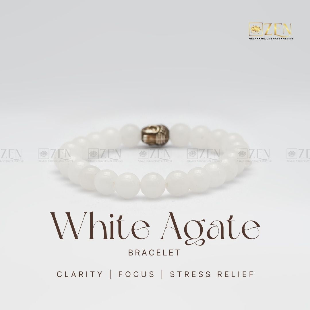 White Agate Bracelet | The Zen Crystals