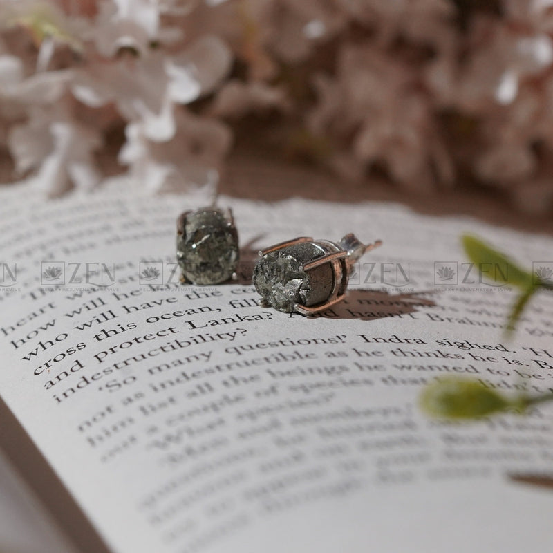 Pyrite stud earrings | The Zen Crystals