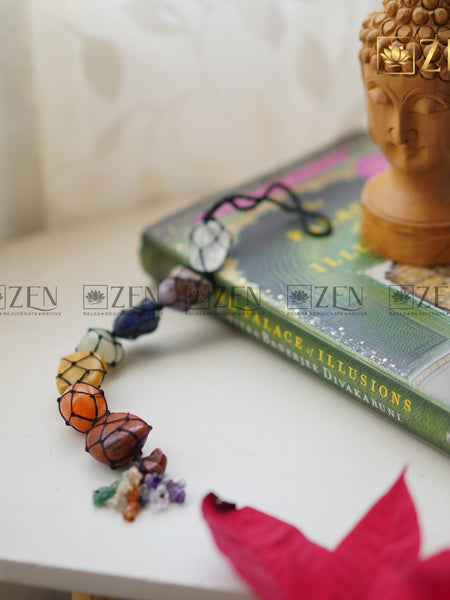 7 Chakra tumbles hanging set | The Zen Crystals