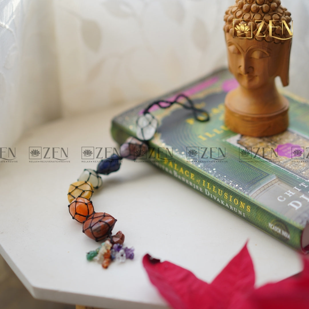 7 Chakra tumbles hanging set | The Zen Crystals