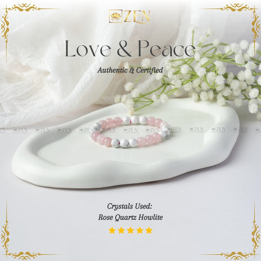 love and peace bracelet | the zen crystals
