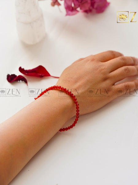 Red Carnelian Bracelet 4mm | The Zen Crystals