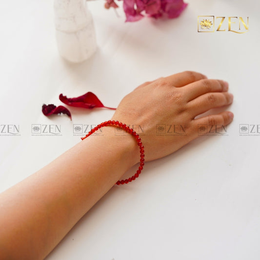 Red Carnelian Bracelet 4mm | The Zen Crystals