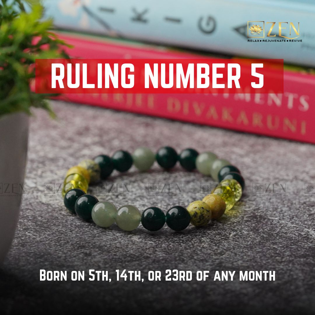 Ruling Number 5 Bracelet - The Zen Crystals