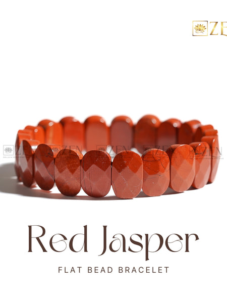 Red Jasper Flat Bead Bracelet | The Zen Crystals
