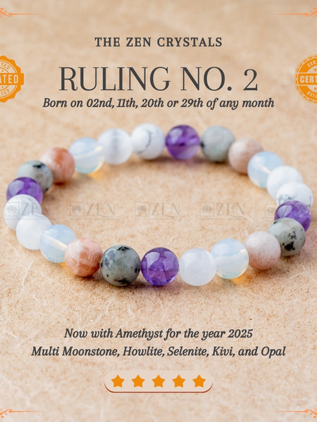 Ruling Number 2 Bracelet | the zen crystals