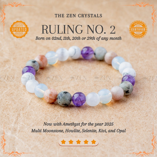 Ruling Number 2 Bracelet | the zen crystals