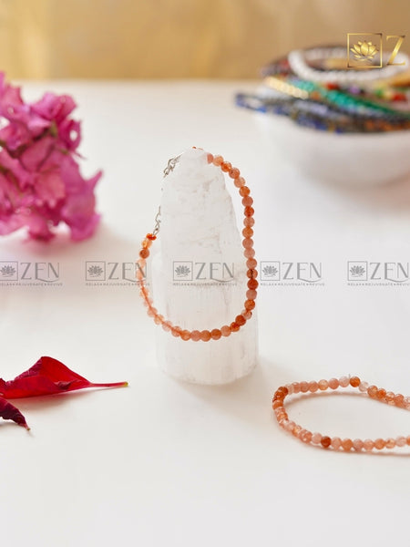 Sunstone 4mm Bracelet | The Zen Crystals