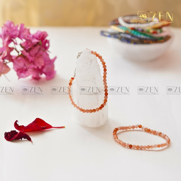 Sunstone 4mm Bracelet | The Zen Crystals