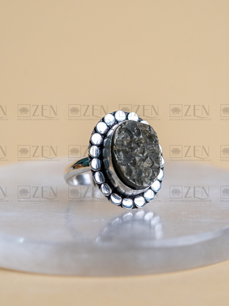 The Zen Crystals Pyrite Ring For Men & Women