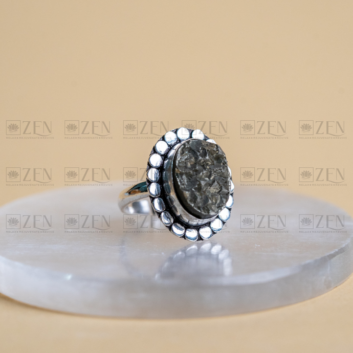 The Zen Crystals Pyrite Ring For Men & Women