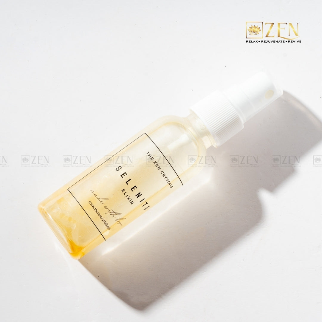 The Zen Crystals Selenite Elixir for home and office energy purification