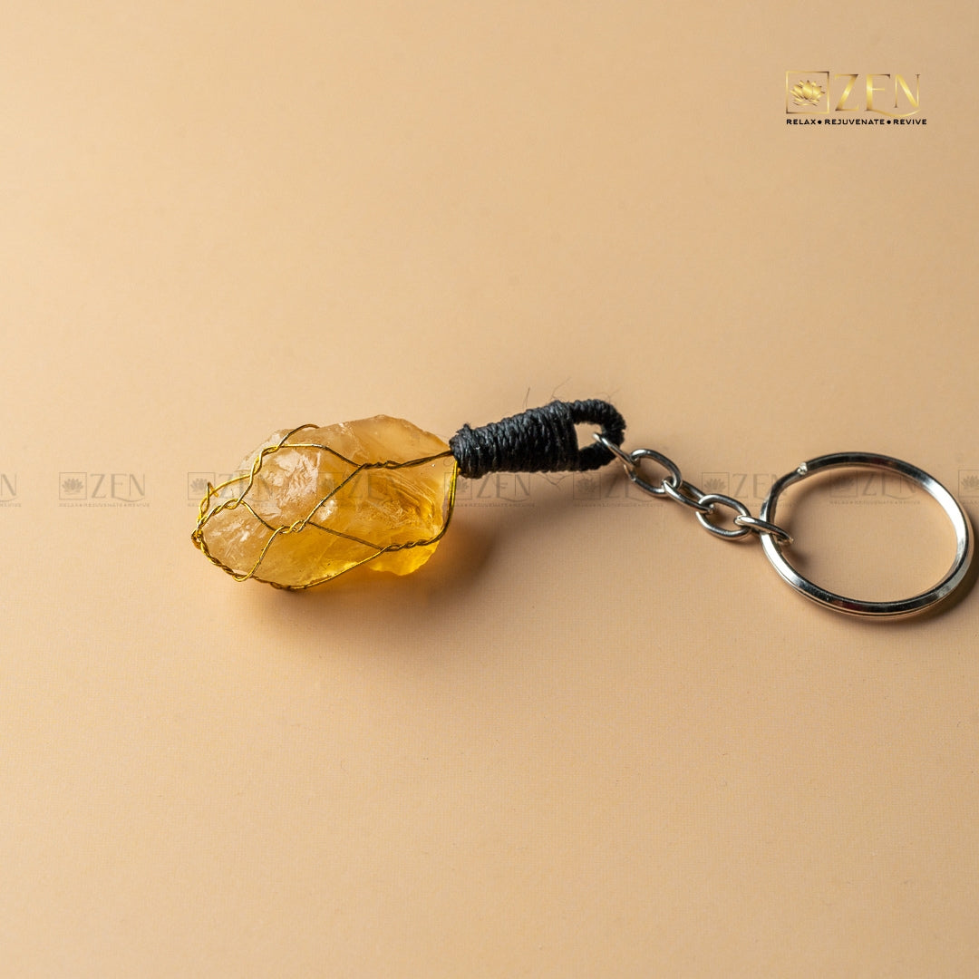 authentic citrine keychain | the zen crystals