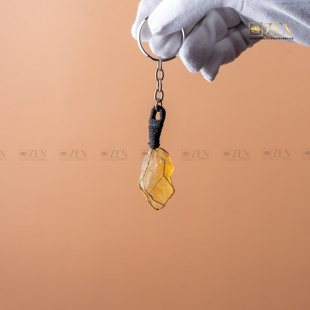 citrine keychain | the zen crystals