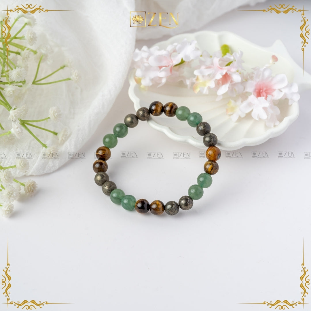 pyrite aventurine tiger eye bracelet | the zen crystals