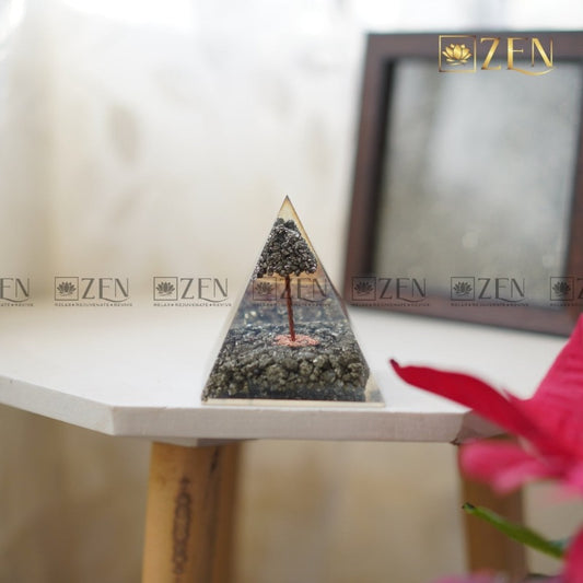 pyrite orgone pyramid | the zen crystals