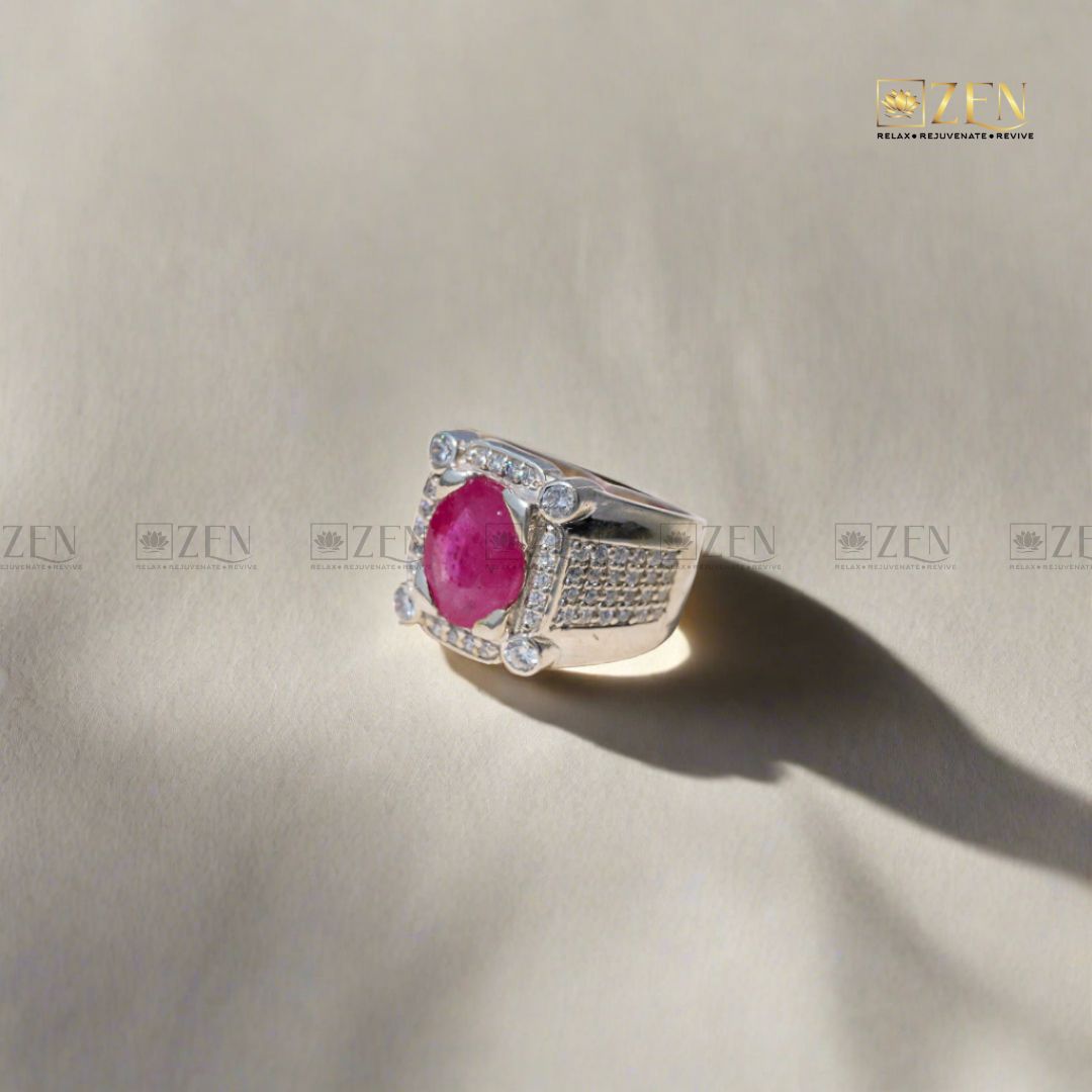 Ruby Silver Ring | The Zen Crystals
