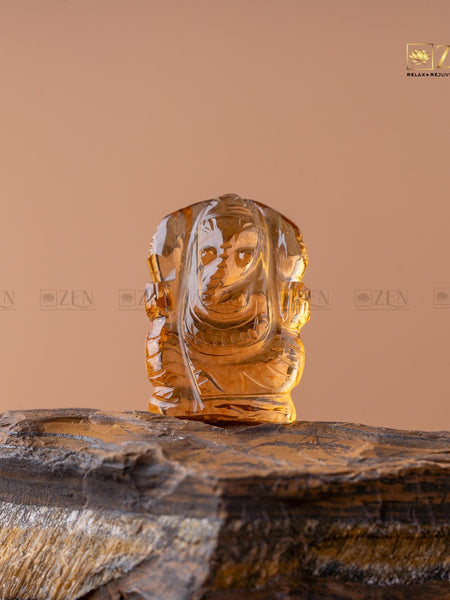 Citrine Mini Ganesh Ji idol| The Zen Crystals