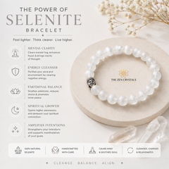 selenite bracelet benefits  THe zen crystals