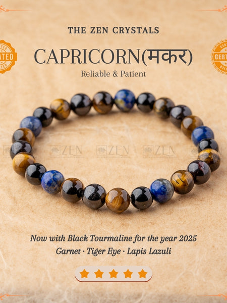 Capricorn Zodiac Bracelet (मकर राशि) | the zen crystals