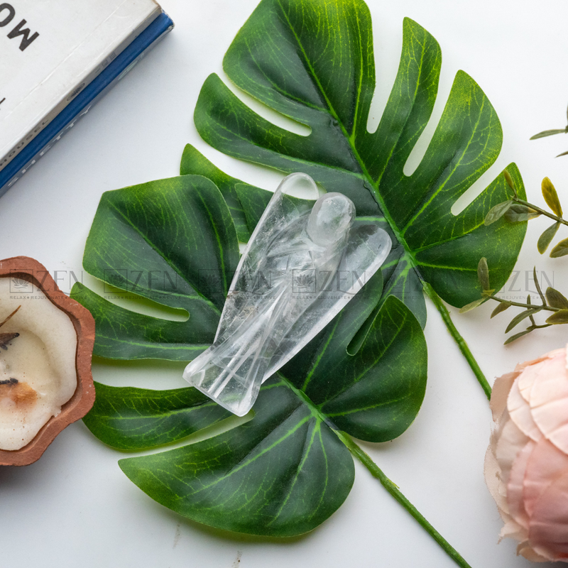The zen crystals clear quartz angel 