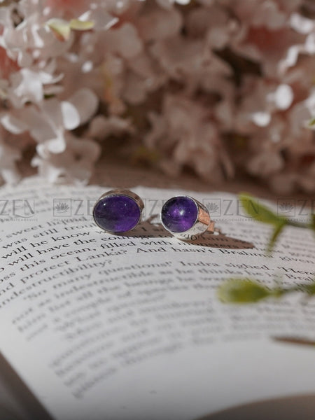 Amethyst stud earrings | The Zen Crystals