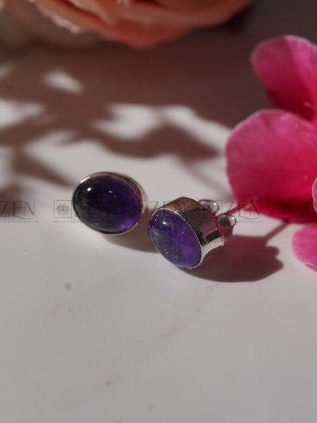 natural amethyst earrings | The Zen Crystals