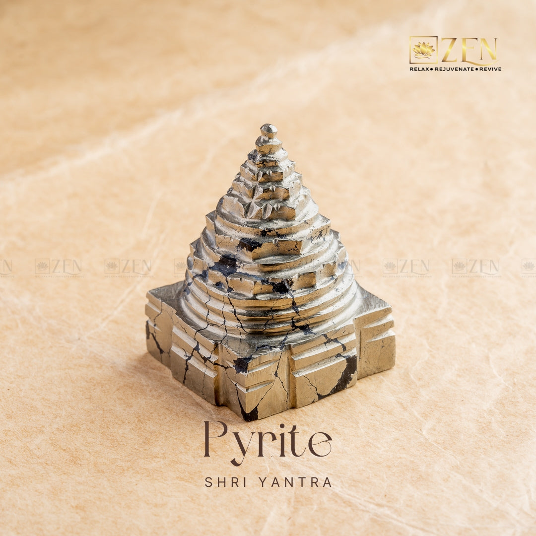 Pyrite Shri Yantra | the zen crystals