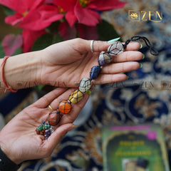 7 Chakra tumbles hanging set | The Zen Crystals