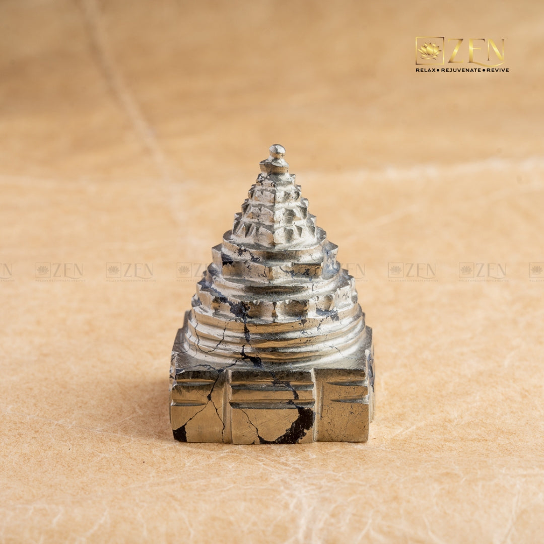 Natural Pyrite Shri Yantra | the zen crystals