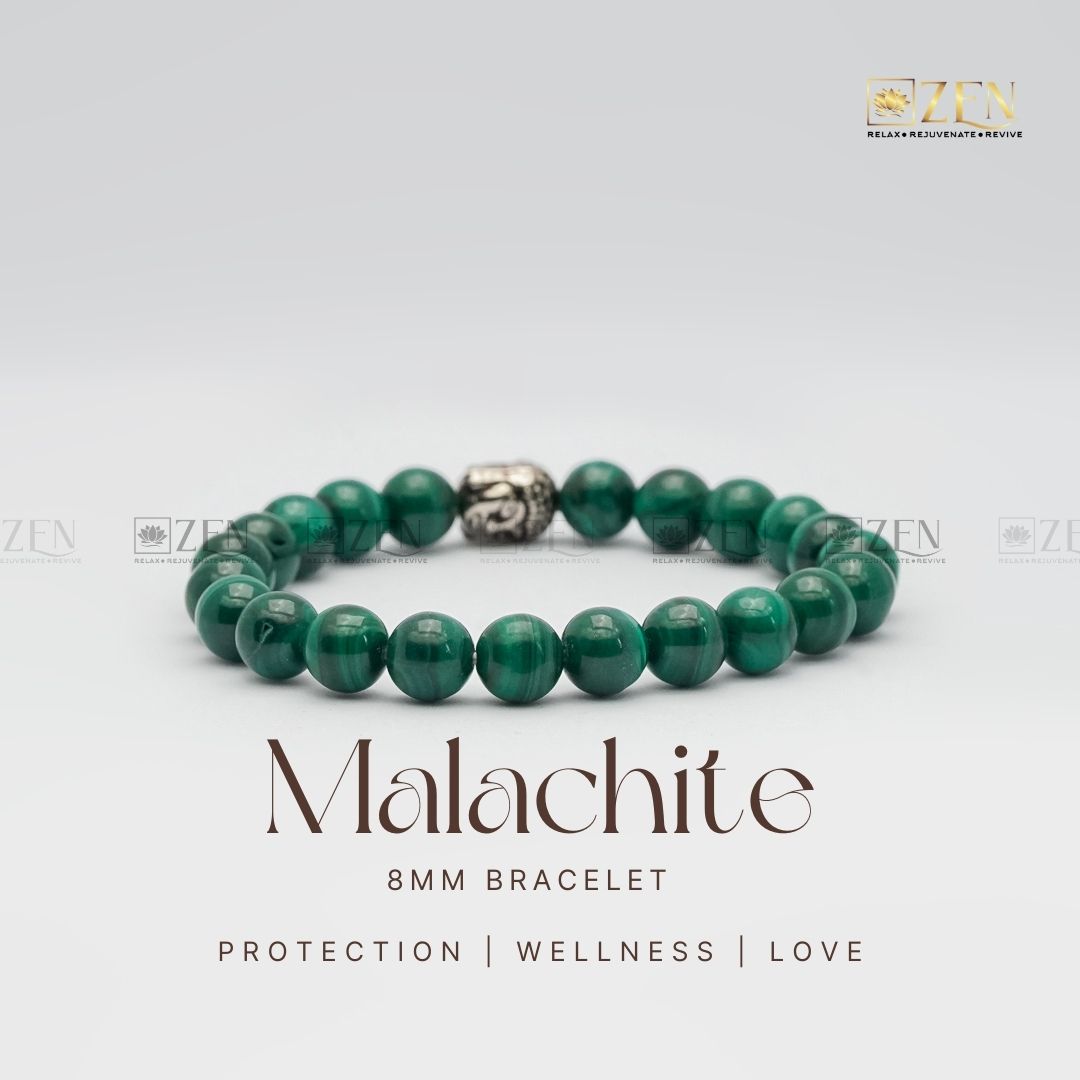 Malachite 12mm Bracelet | The Zen Crystals