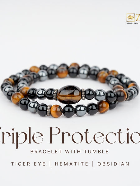 Triple Protection with Tiger Eye Tumble Bracelet | The Zen Crystals