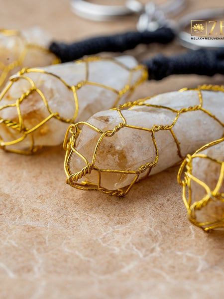 citrine point keychain | the zen crystals