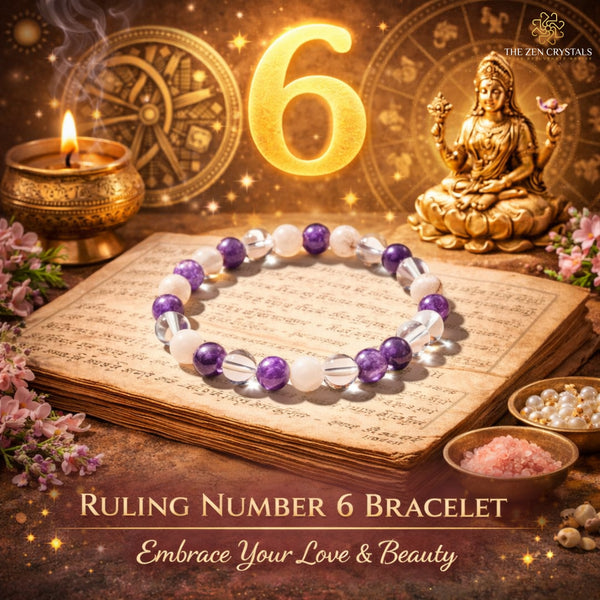 ruling number 6 bracelet on a flat surface