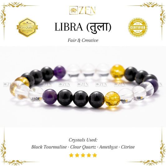 Libra Zodiac Bracelet (तुला राशि) - The Zen Crystals