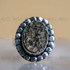 The Zen Crystals Pyrite Ring For Men & Women