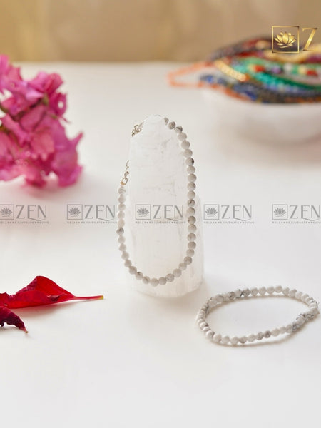 Howlite Bracelet 4mm | The Zen Crystals