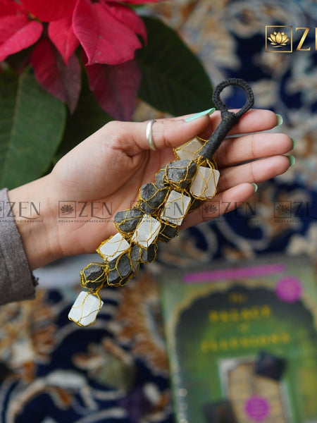 Selenite & Black Tourmaline Wall Hanging