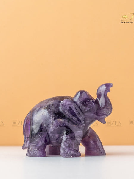 Amethyst Elephant  idol | The Zen Crystals