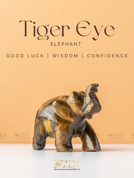 Tiger Eye Elephant | The Zen Crystals