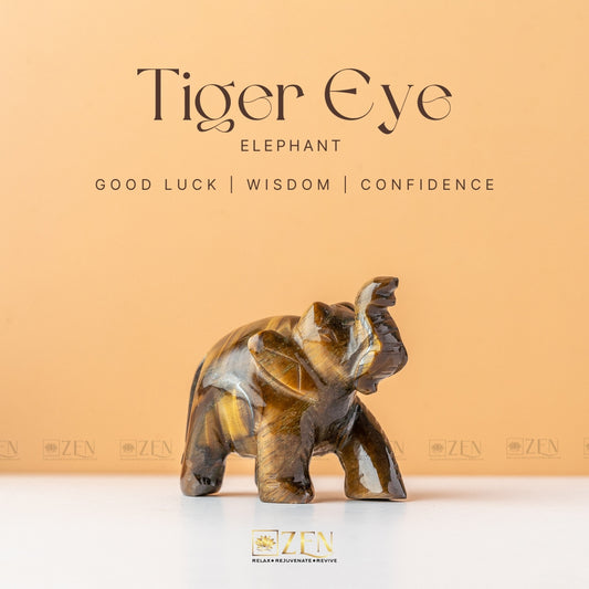 Tiger Eye Elephant | The Zen Crystals