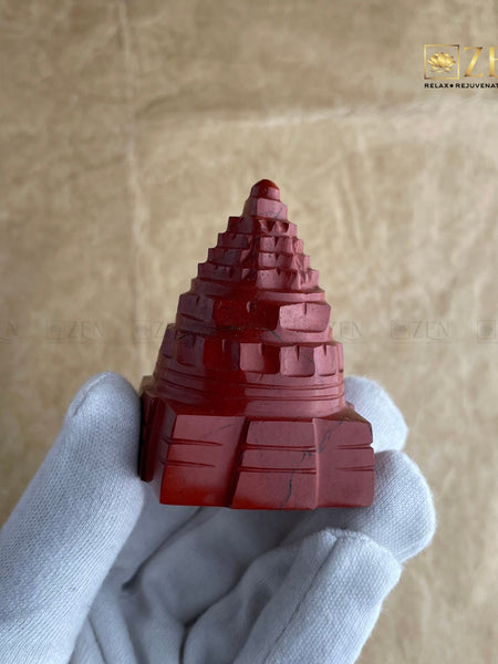 Natural Red Jasper Shri Yantra | the zen crystals
