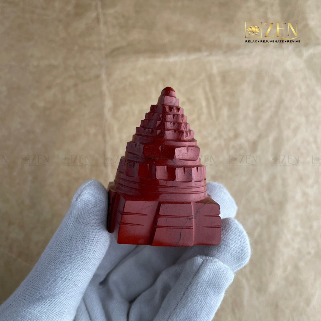 Natural Red Jasper Shri Yantra | the zen crystals