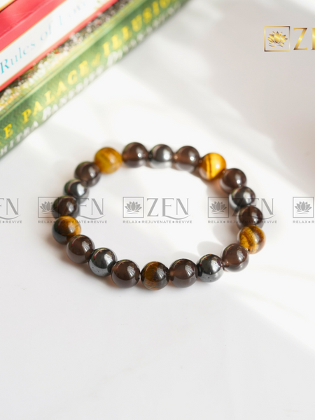Zen Triple Protection Bracelet for Power | Protection | Balance - The Zen Crystals